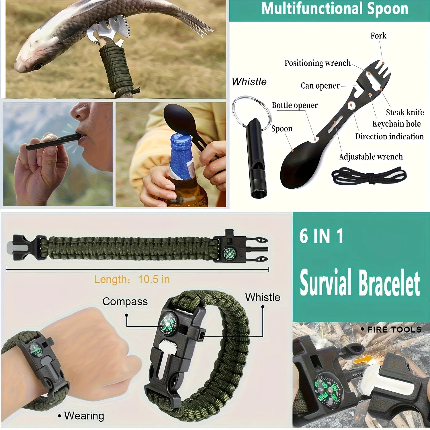 20-in-1 Emergency Survival Equipment & Tools
