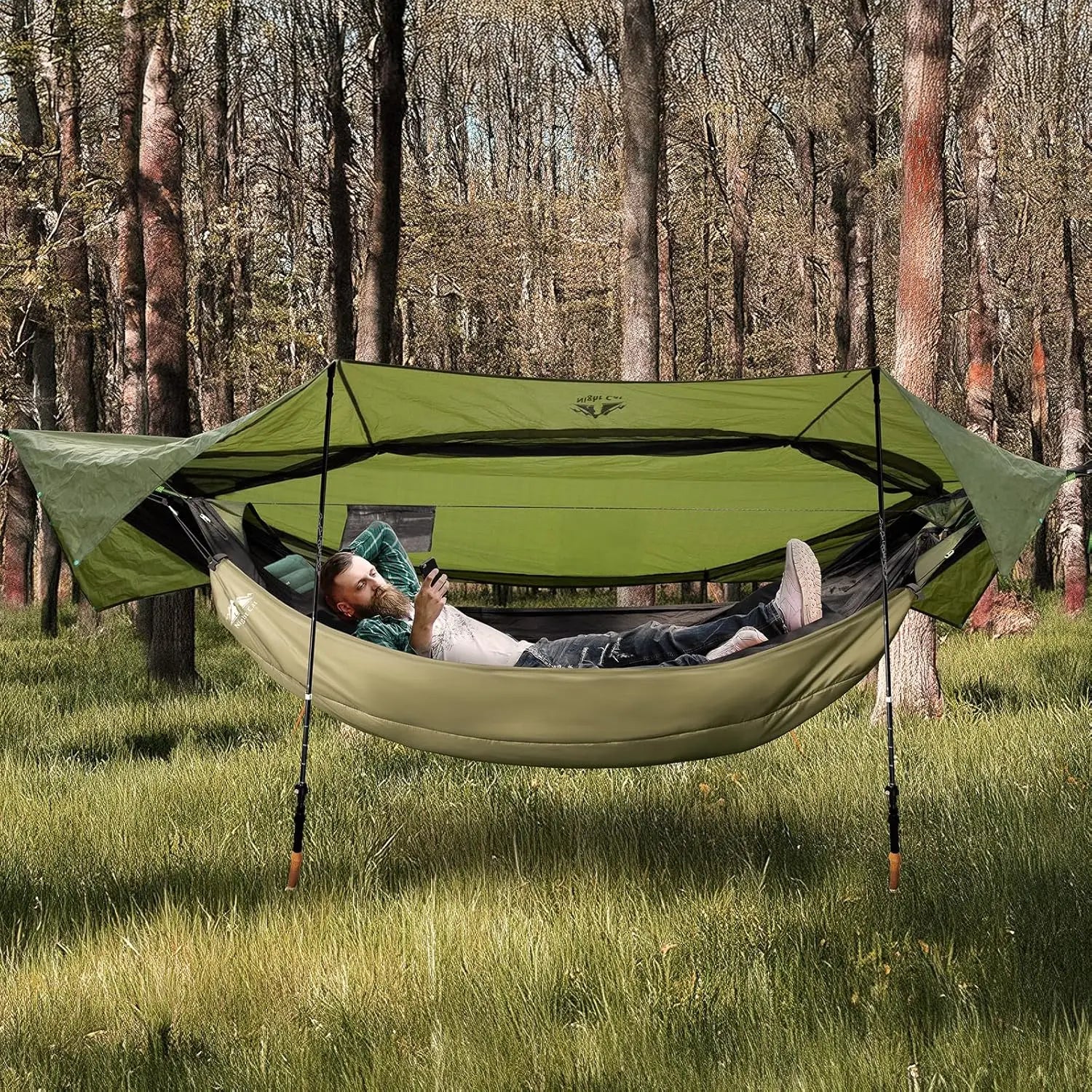 Camping Hammock Tent with Rain Tarp