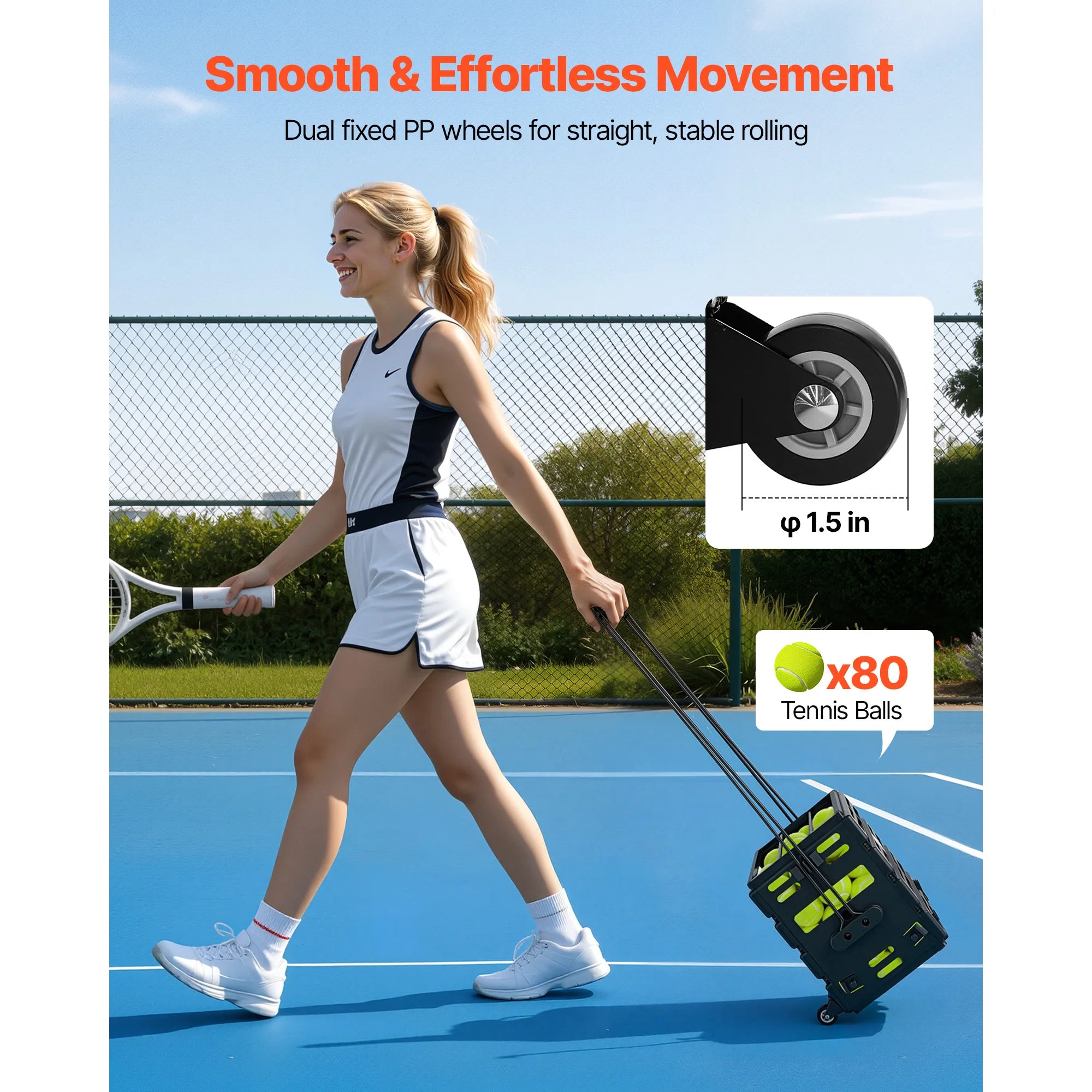 Tennis Ball Hopper Portable Pickleball Collection Caddy