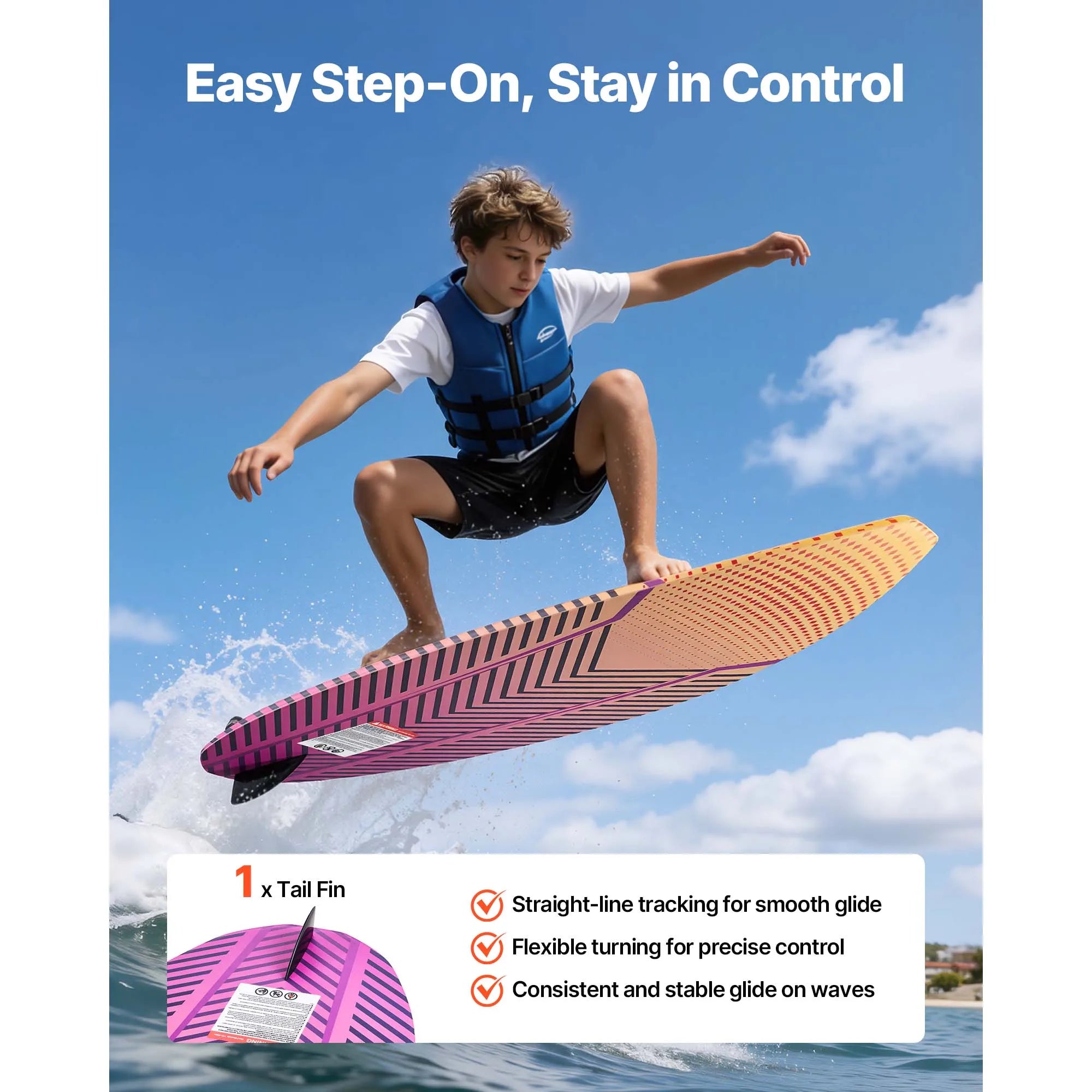 45/63In Wake Surfing Board for Youth