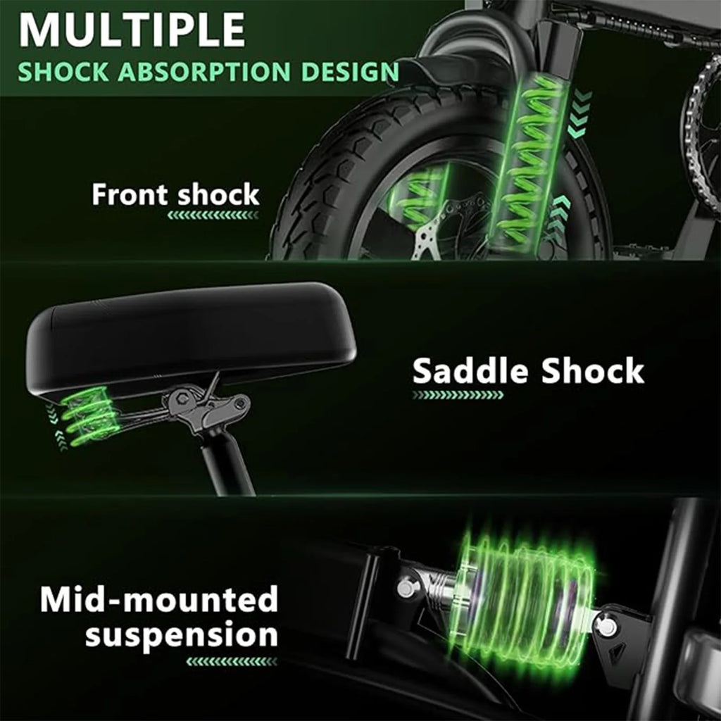 14inch folding Electric Bike Multi -Shock Absorption E-Bike