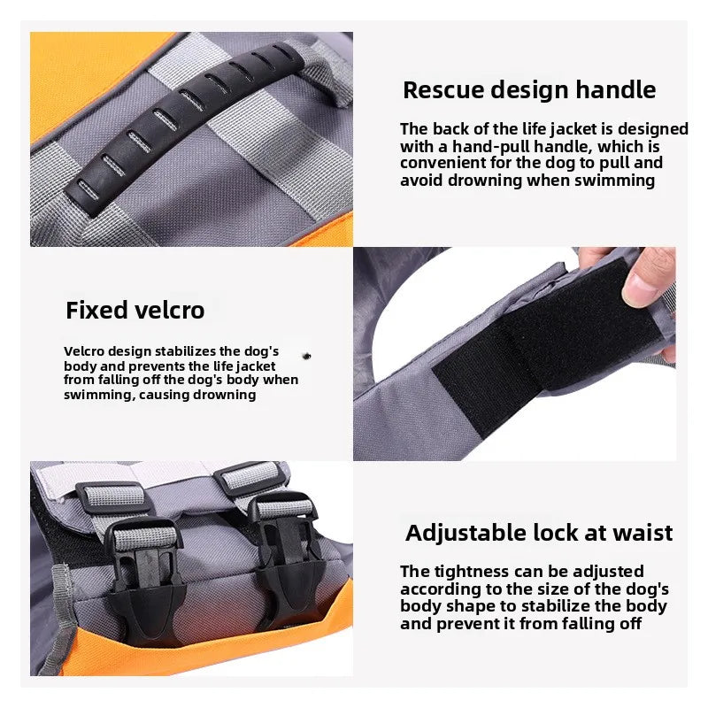 Pool or Surfing Drifting Dog Life Vest