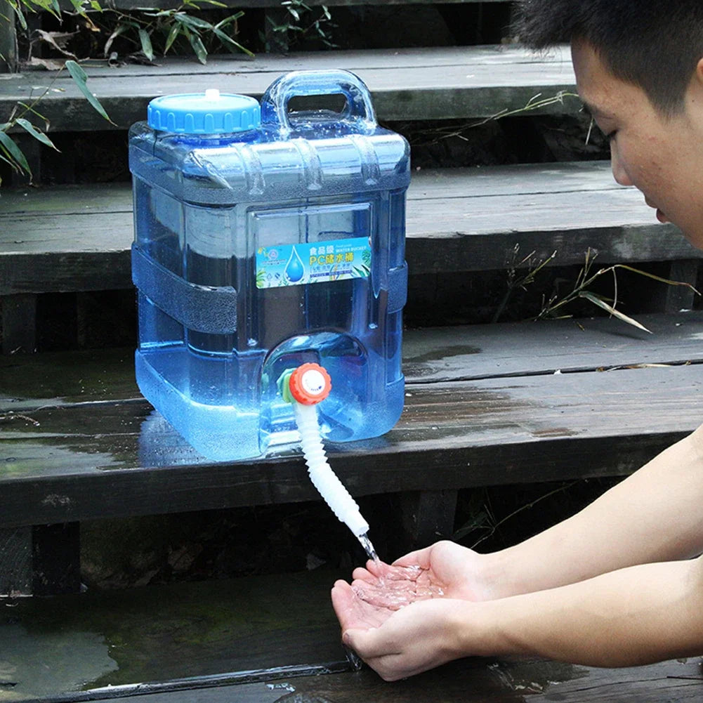 5/8/10//12L Drinking Water Jug with Spigot Multifunction Camping Water Tank Water Storage Container for Hiking Self-Driving Tour