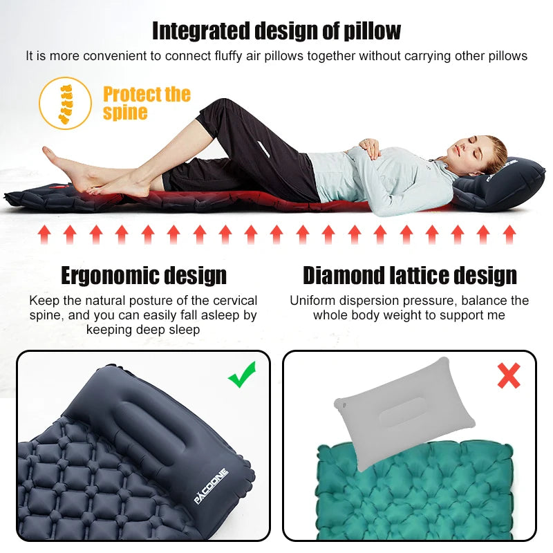 Outdoor Sleeping Pad Camping Inflatable Mattress