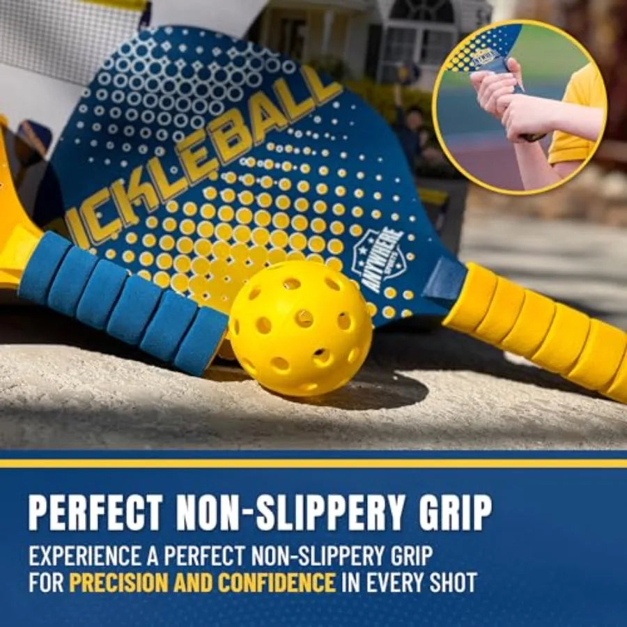 Pickleball Set with Net Paddles and Balls