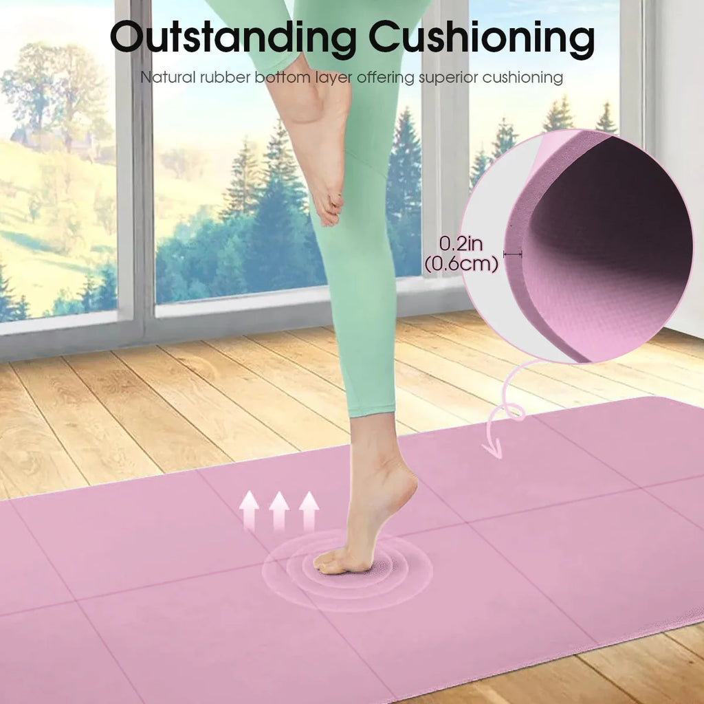 Non Slip Yoga Pad Travel Fitness Exercise