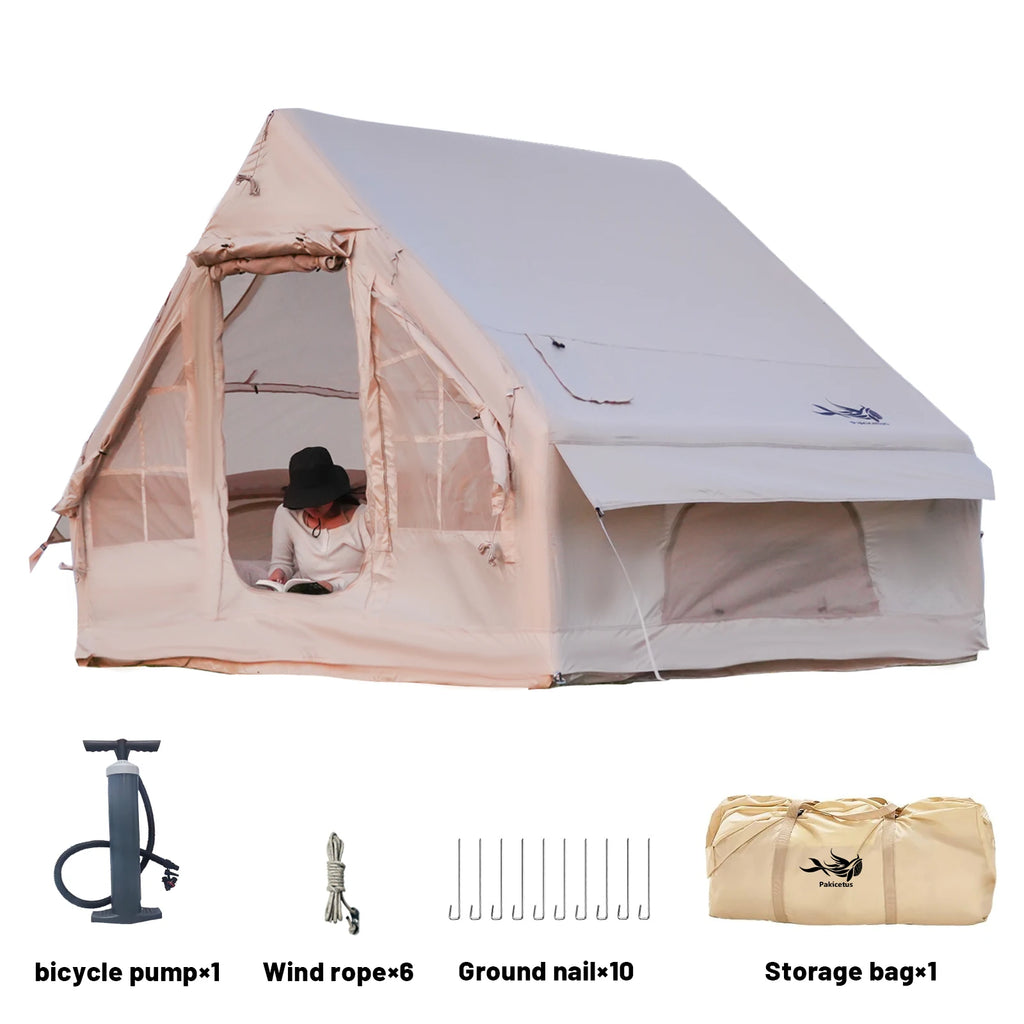 Luxury Camping Inflatable Tents With Stove Plug