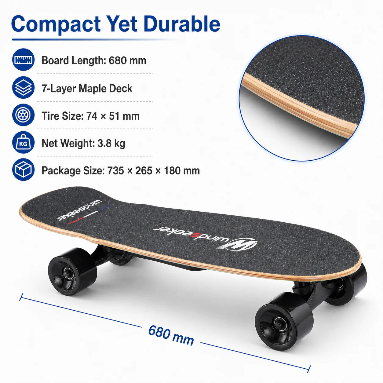 Mini Electric Skateboard 350W Motor