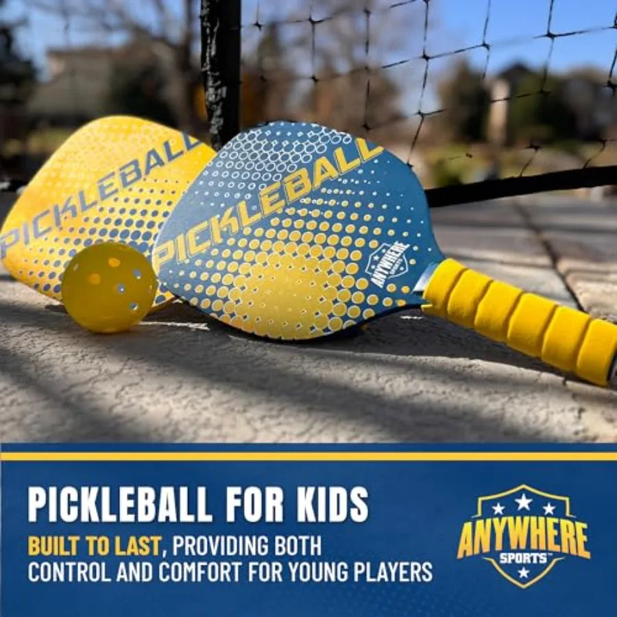 Pickleball Set with Net Paddles and Balls