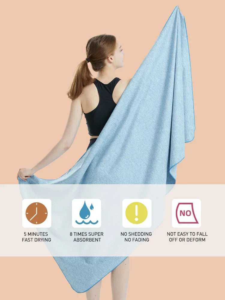 Microfiber Quick Dry Gym Towel Silver ION