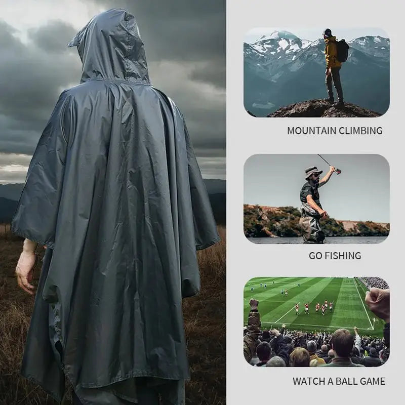 Outdoor Camping Raincoat Poncho Waterproof
