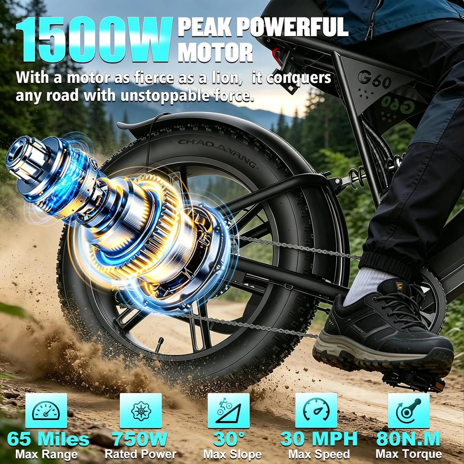 Brushless Motor Electric Bicycle  Off-road Mountain E-bike