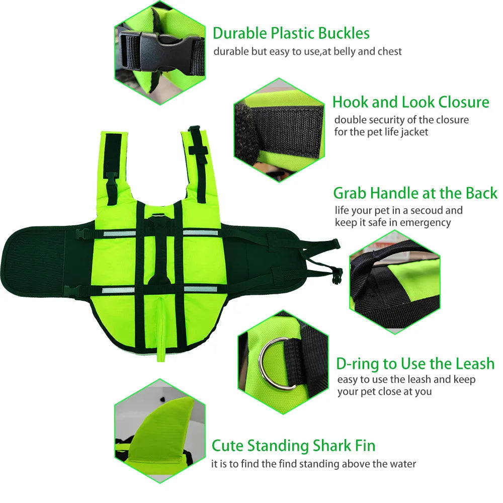 Dog Life Jacket with Rescue Handle