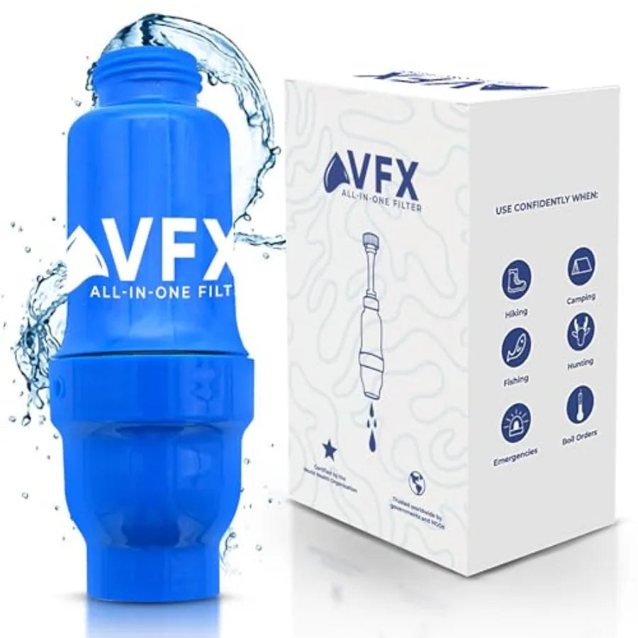 Survival Water Purifier for Camping Hiking, Backpacking,