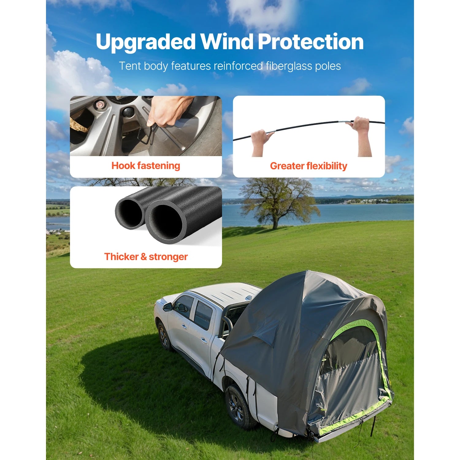 Waterproof PU2000 Truck Bed Camper Shell