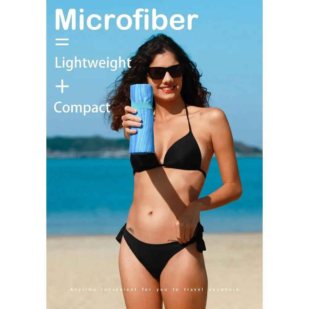 Ultra-Light Quick-Dry Beach Towel - Absorbent, Compact, Ideal for Pool, Camping, Travel, and Vacation Essentials