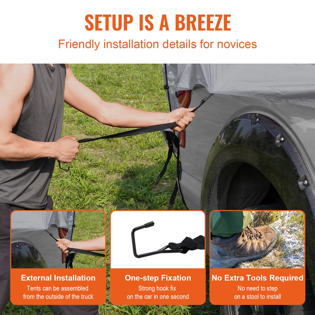 Truck Bed Tent 5.5'-6' with Rain Layer
