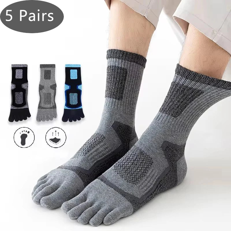 5 Pairs Toe Sport Short Socks Man