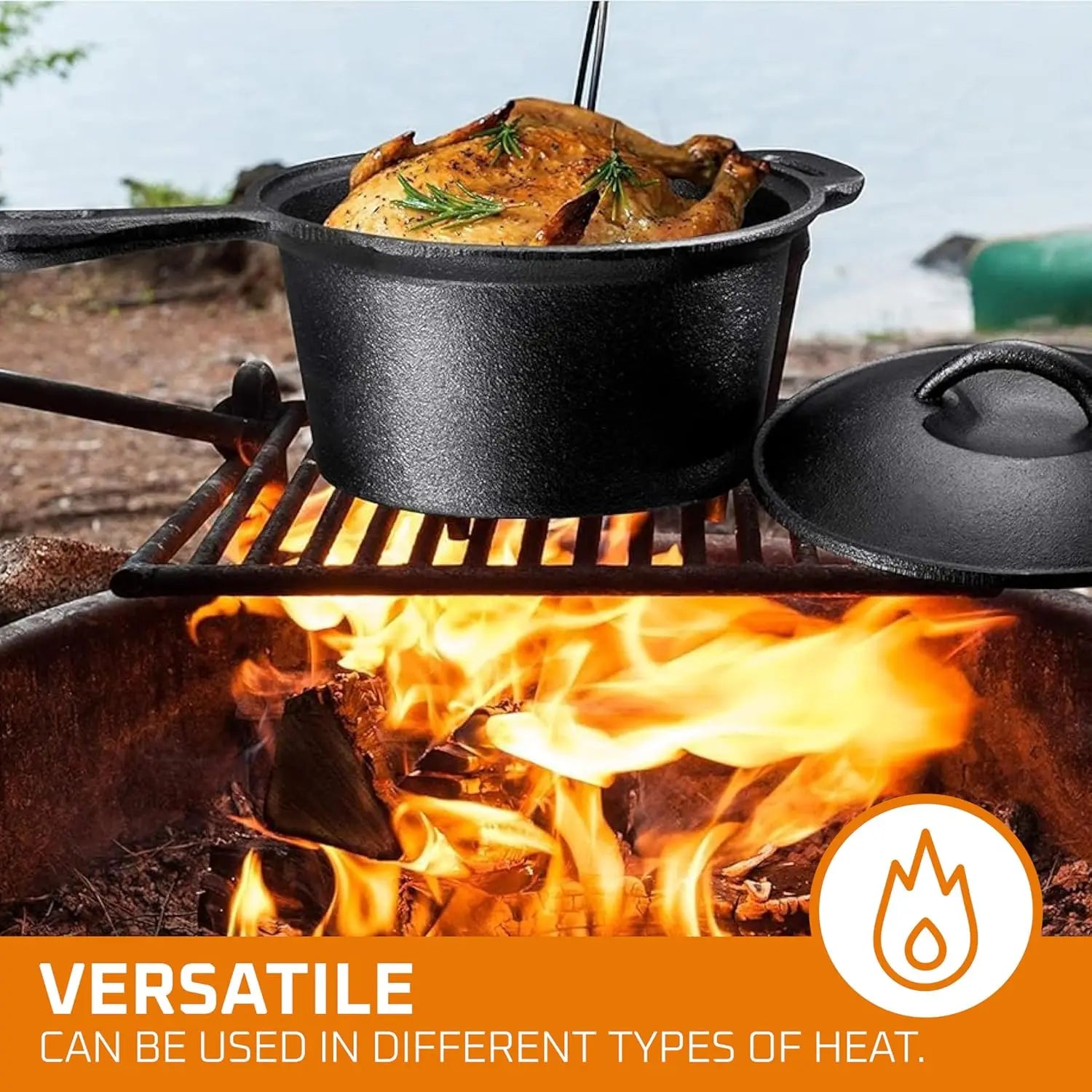 7. Pre Seasoned Cast Iron Pots And Pans