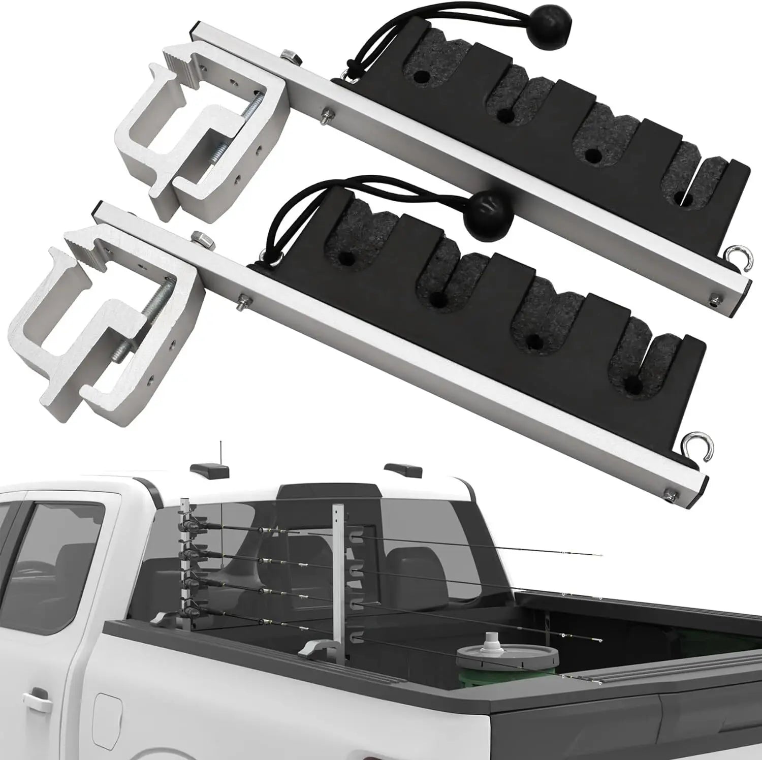 Aluminum Clamp Fishing Rod Holder for Truck Bed
