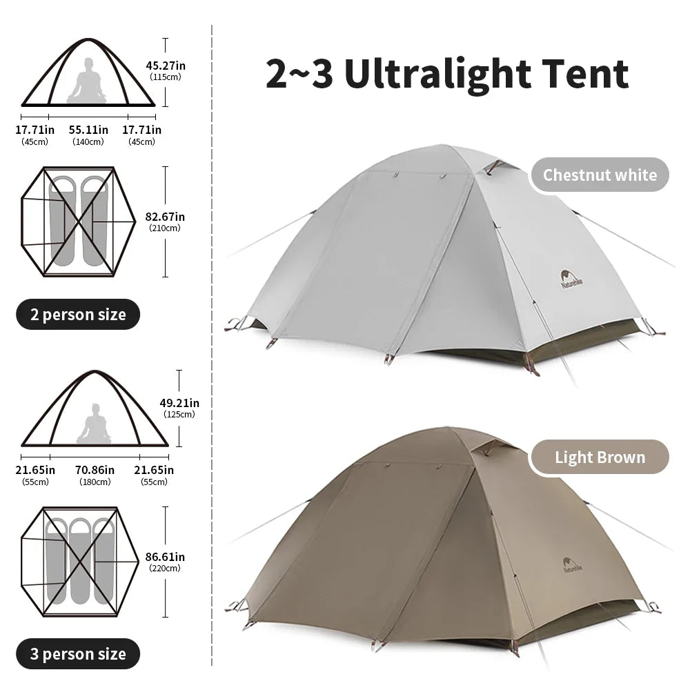 Camping Tent 2-3 People Waterproof
