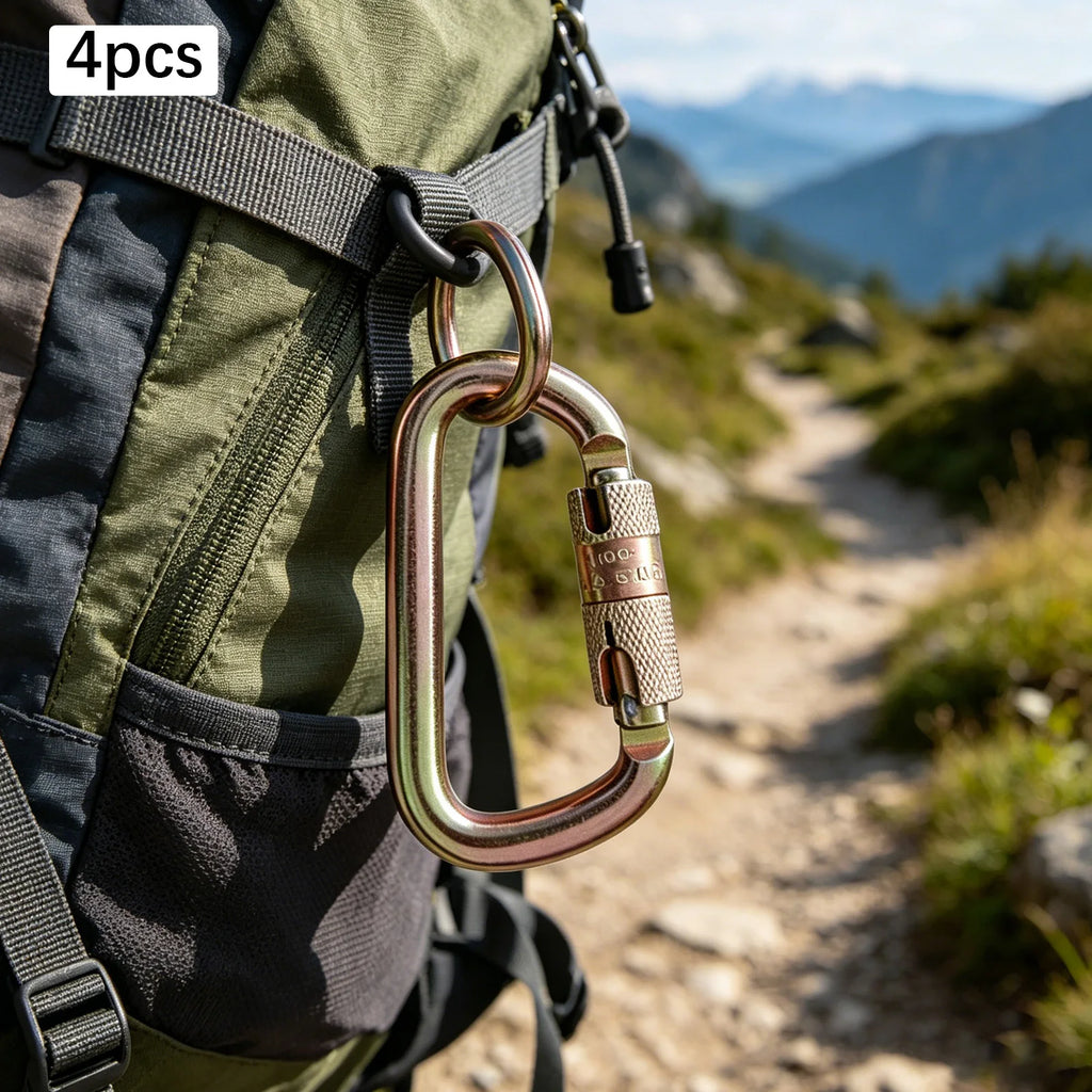 4-Pack Heavy-Duty Auto-Locking Carabiner