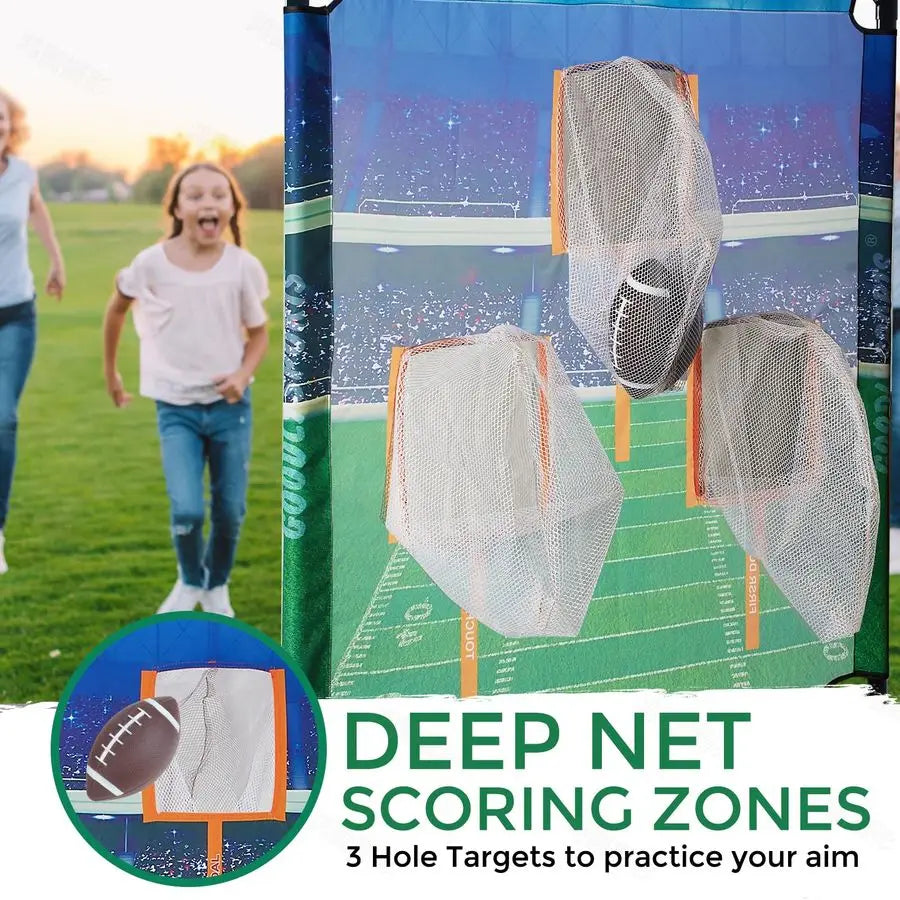 Football Toss Game with 4 Inflatable Balls 66 Throwing Target Football Target
