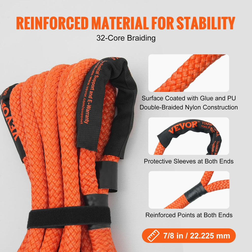20/30ft Car Towing Rope Off Road Snatch Tow Strap