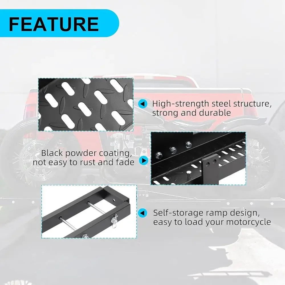 600lbs Steel Motorcycle Scooter Carrier Hitch Mount Rack