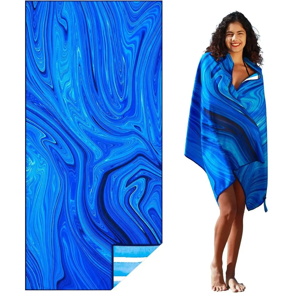 Ultra-Light Quick-Dry Beach Towel - Absorbent, Compact, Ideal for Pool, Camping, Travel, and Vacation Essentials