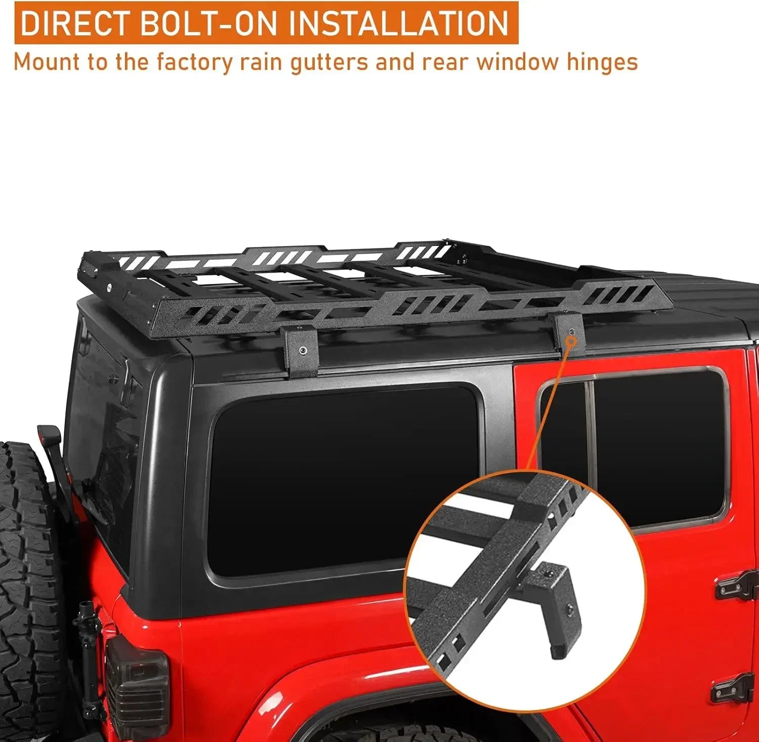 Roof Rack 2018-2025 Steel Cargo Basket Jeep