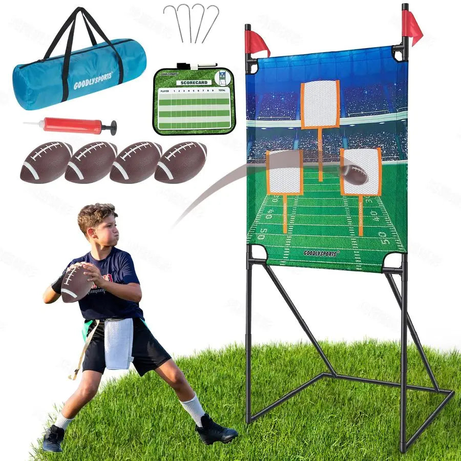 Football Toss Game with 4 Inflatable Balls 66 Throwing Target Football Target
