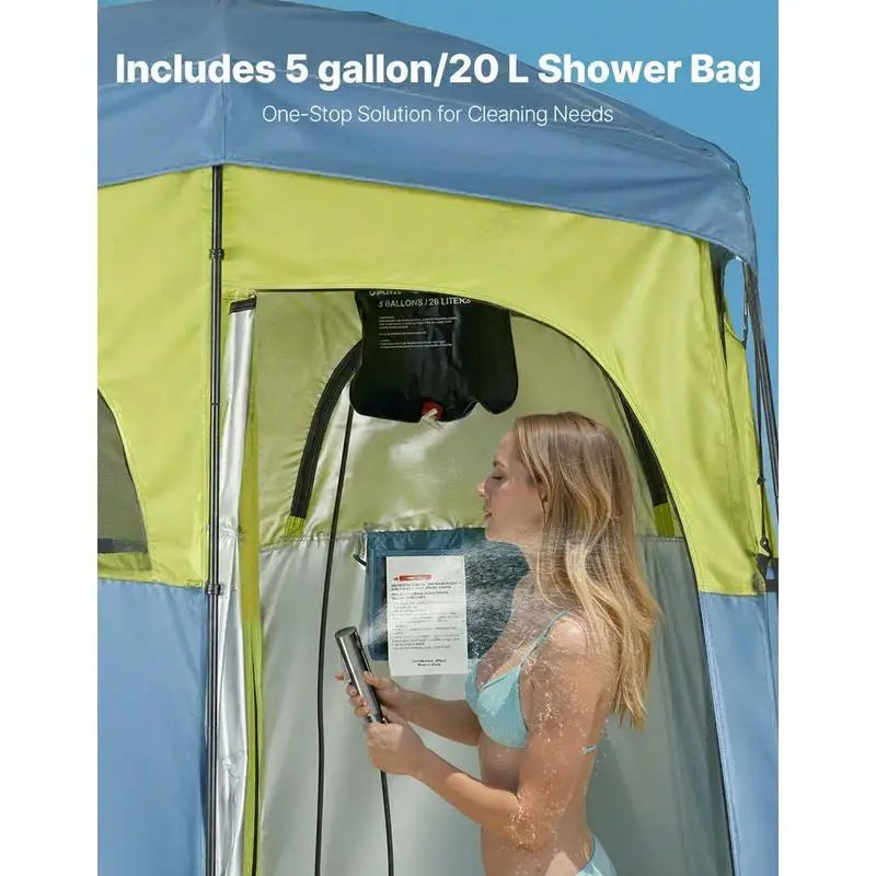 Camping Shower Tent, 2-Room Portable Privacy Tent