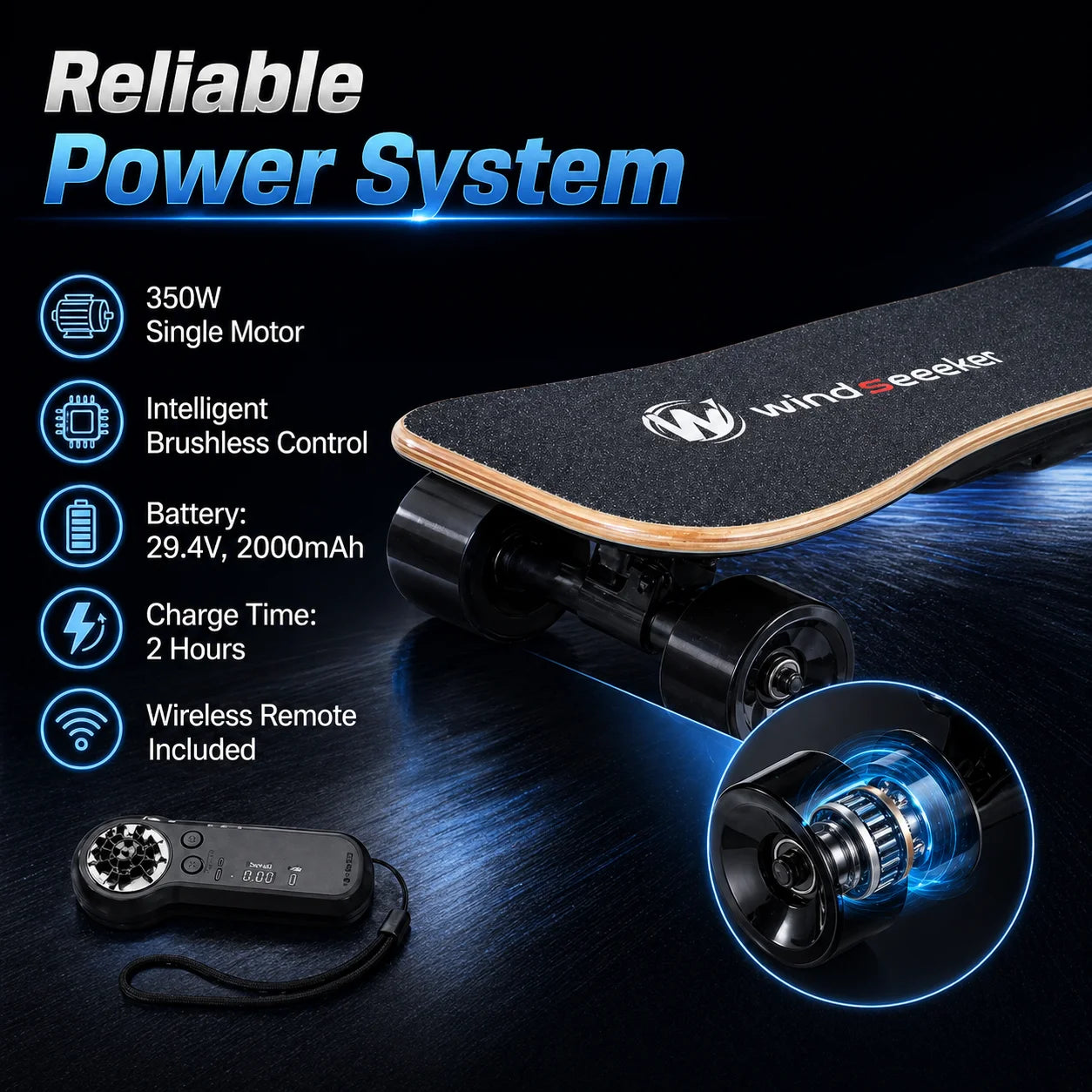 Mini Electric Skateboard 350W Motor