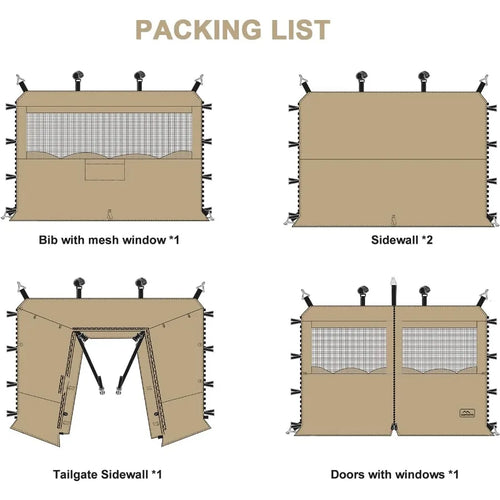 10X10 Instant Canopy Tent Converts Canopy into Tent for Cars
