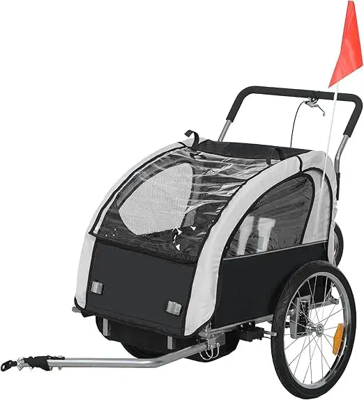 Swivel Bike Trailer for Kids Double Child