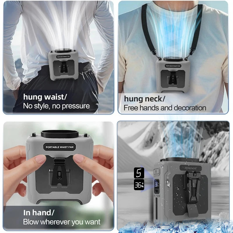 10000mAh Portable Neck Fan