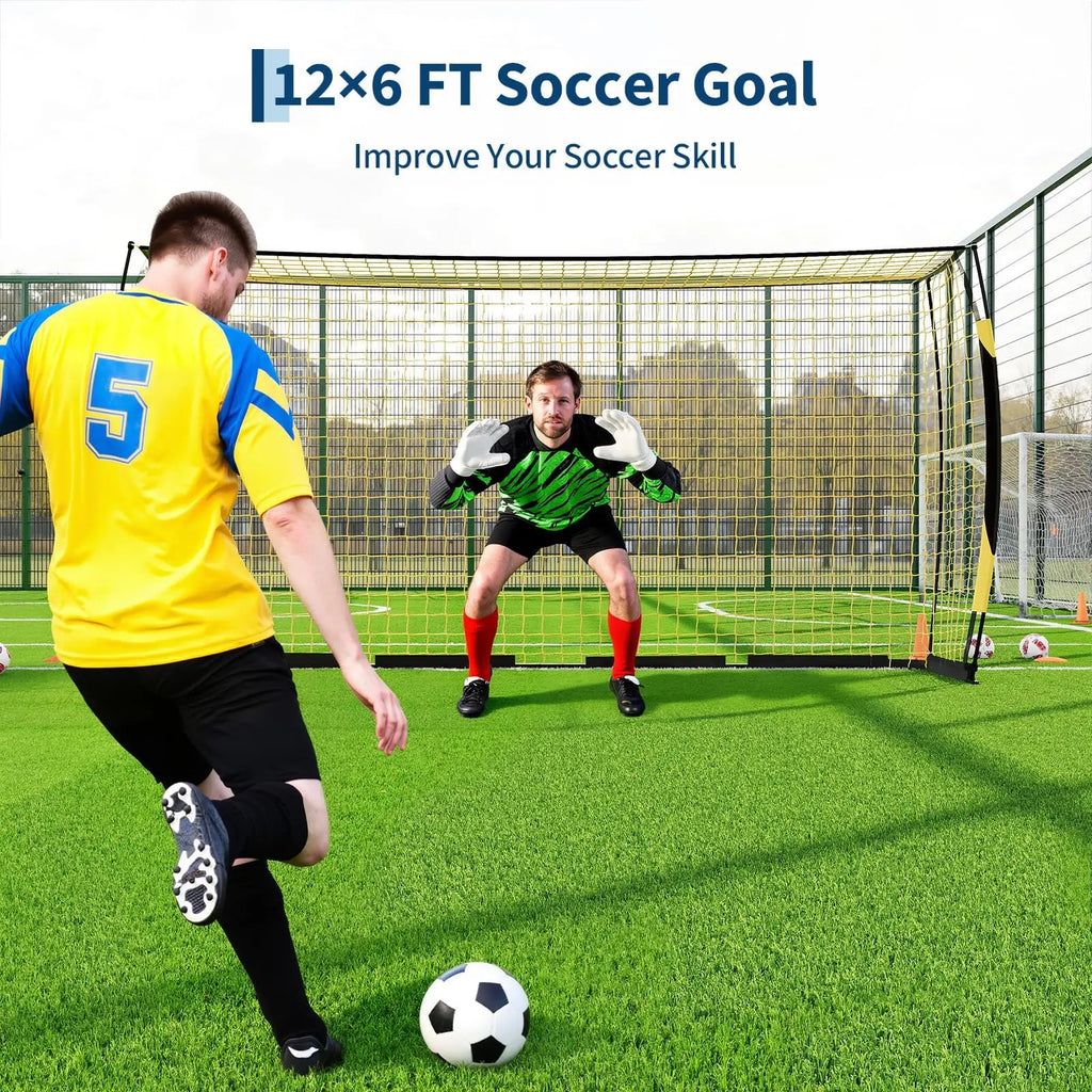 12x6ft Portable Soccer Goal Heavy