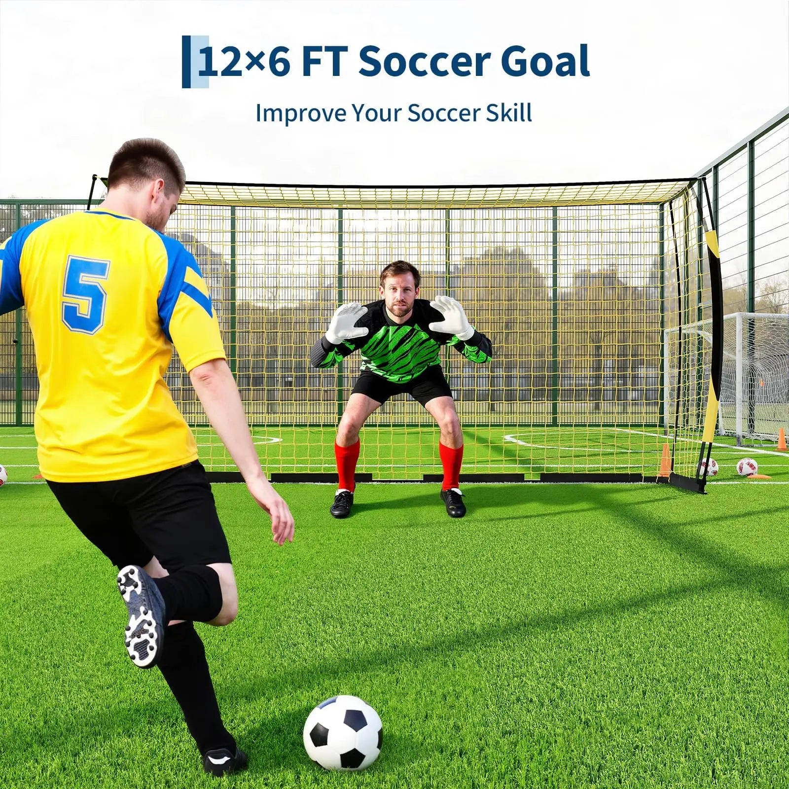 12x6ft Portable Soccer Goal Heavy