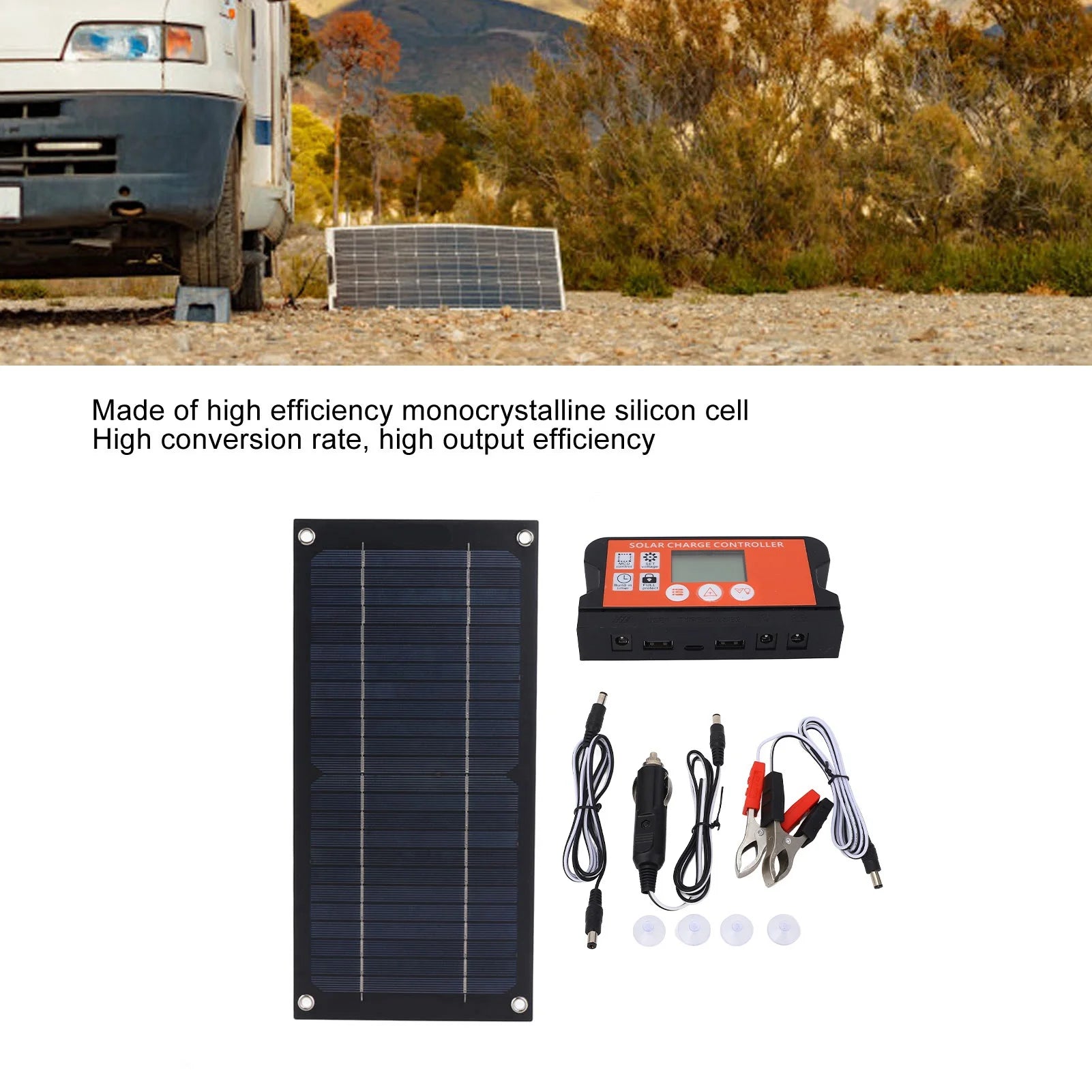 Portable 600W Solar Panel Kit Outdoor Camping