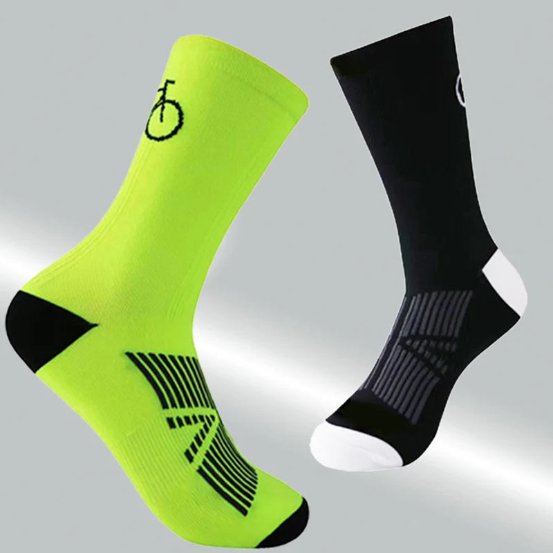 3 Pairs Cycling Socks Men Breathable Mesh