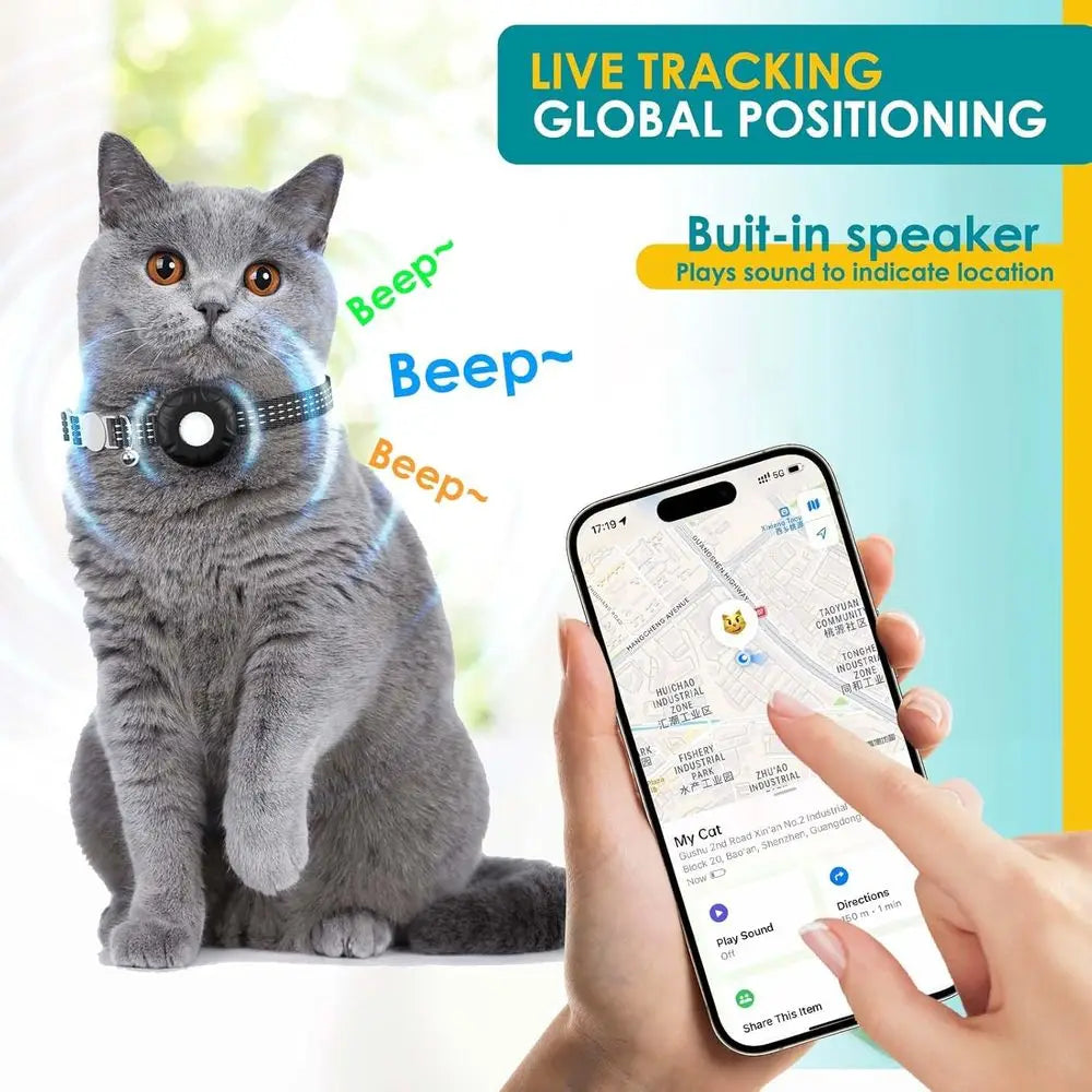 Cat Tracker, Waterproof Pet GPS Tracker (Only iOS)