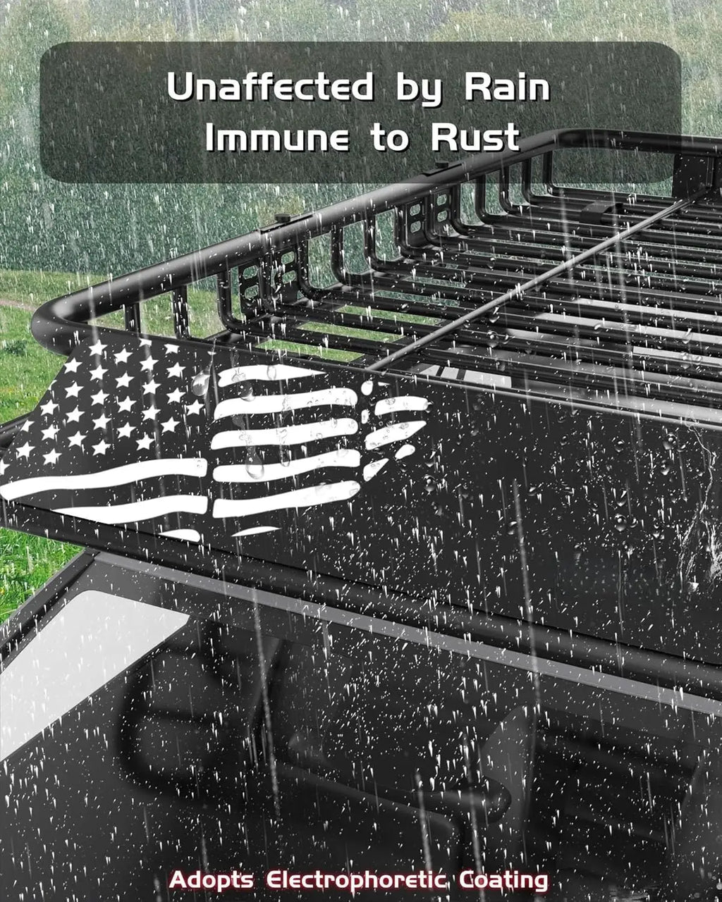 64 X 39 Inch Universal Roof Rack Basket, 200 Lbs