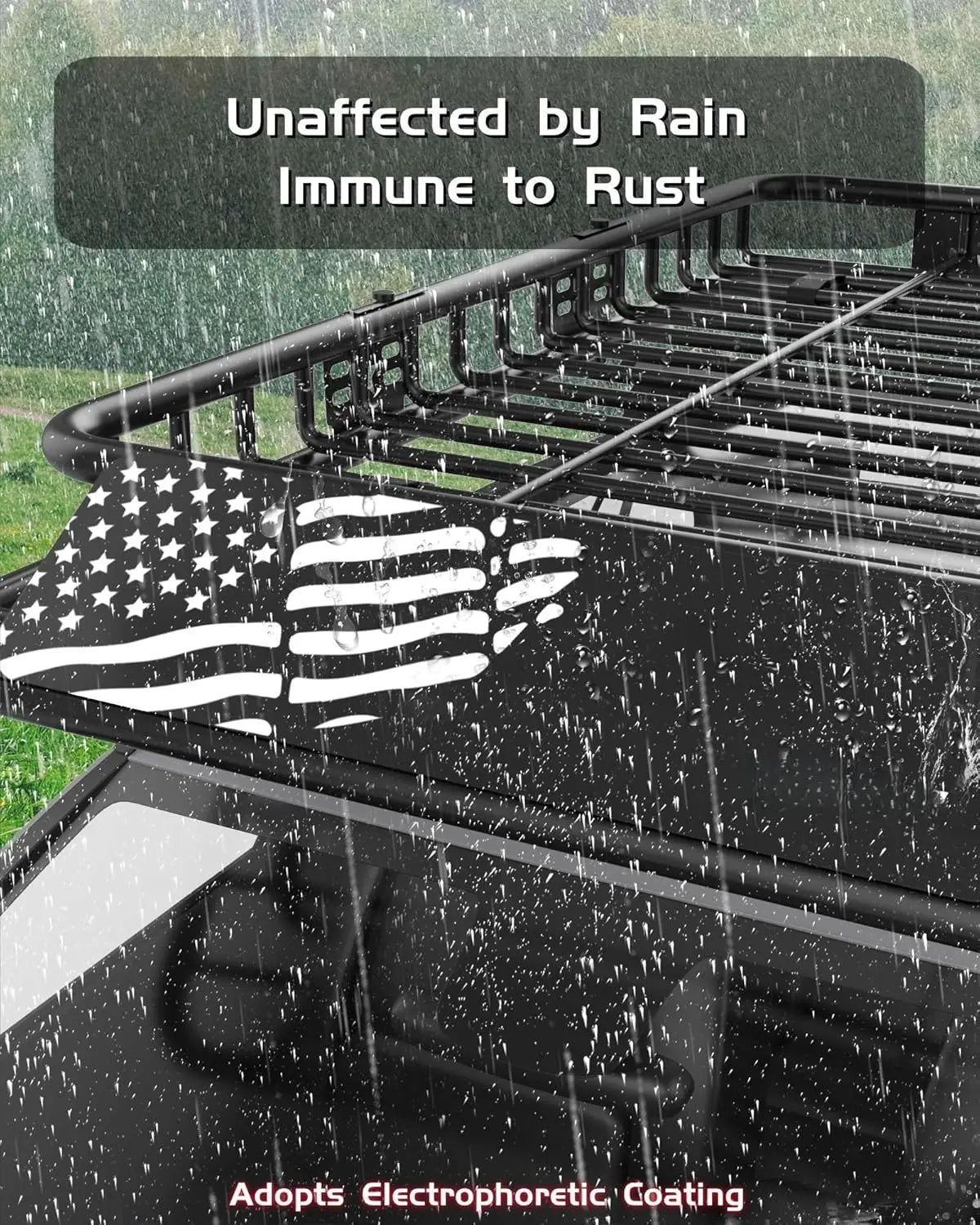 64 X 39 Inch Universal Roof Rack Basket, 200 Lbs