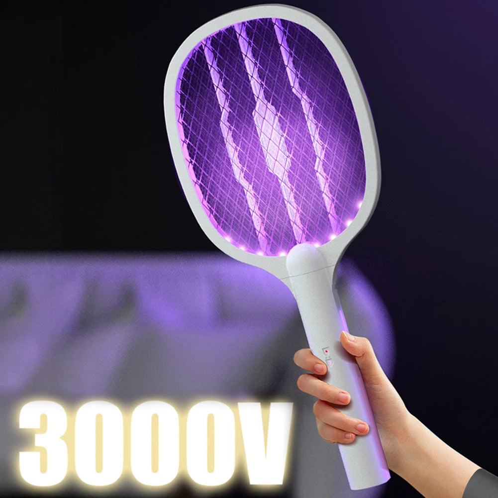 Electric Fly Swatter Handheld Fly Killer and Mosquito
