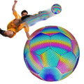 Reflective Football Luminous Soccer Ball Night Outdoor Sports Glowing Standard Soccer Size 5 For Kids Adult Training