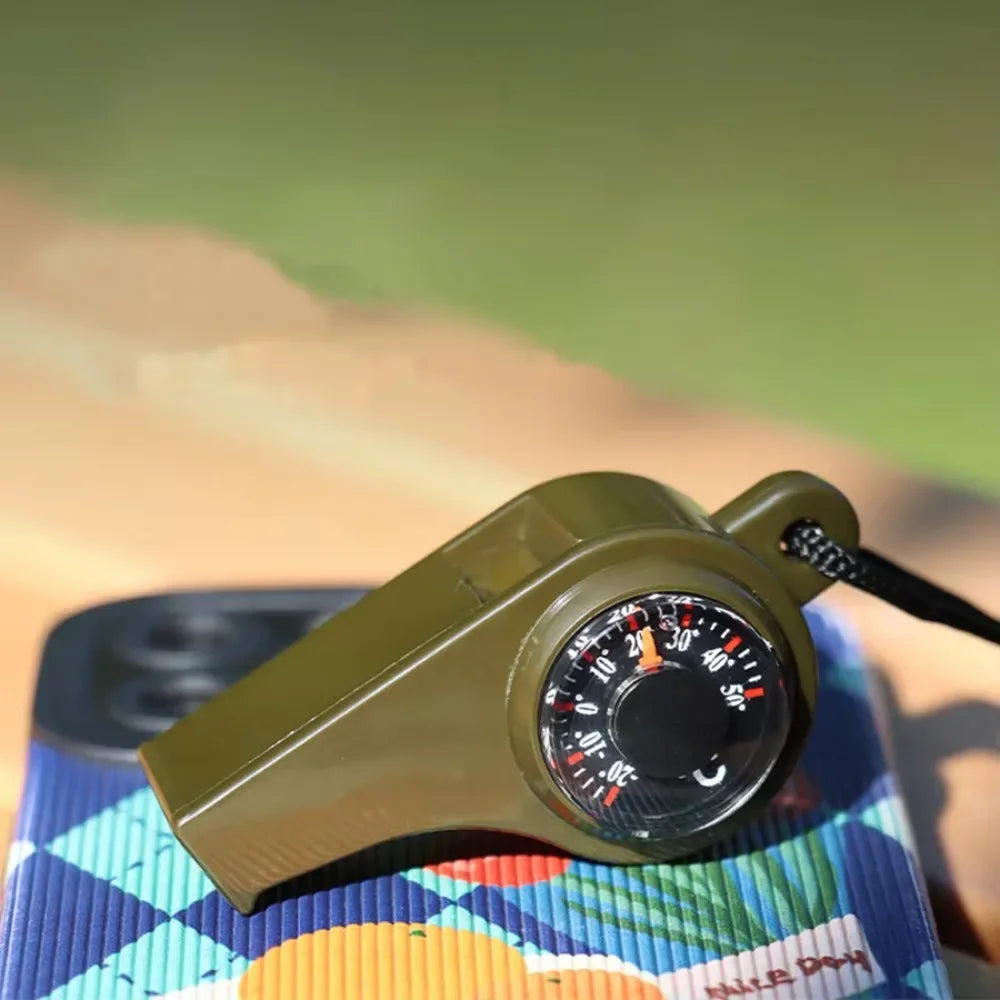 3-in-1 Compass Whistle Thermometer