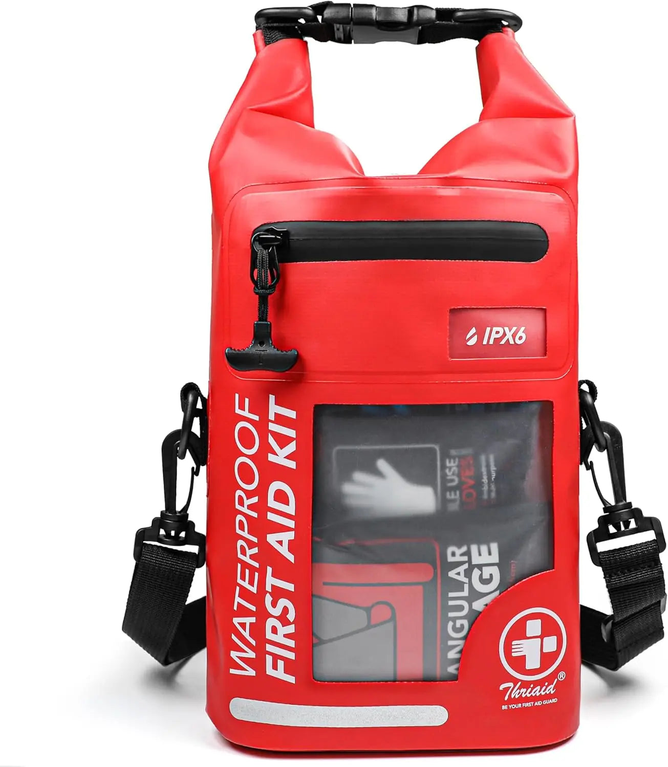 250-Piece Waterproof First Aid Kit Dry Bag for Boating,