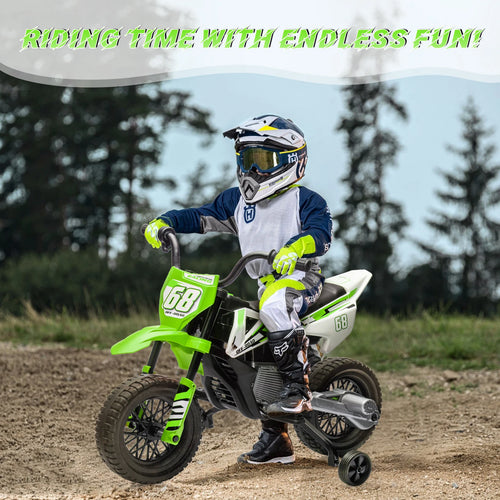 12v Kids Electric Dirt Bike with Training Wheels