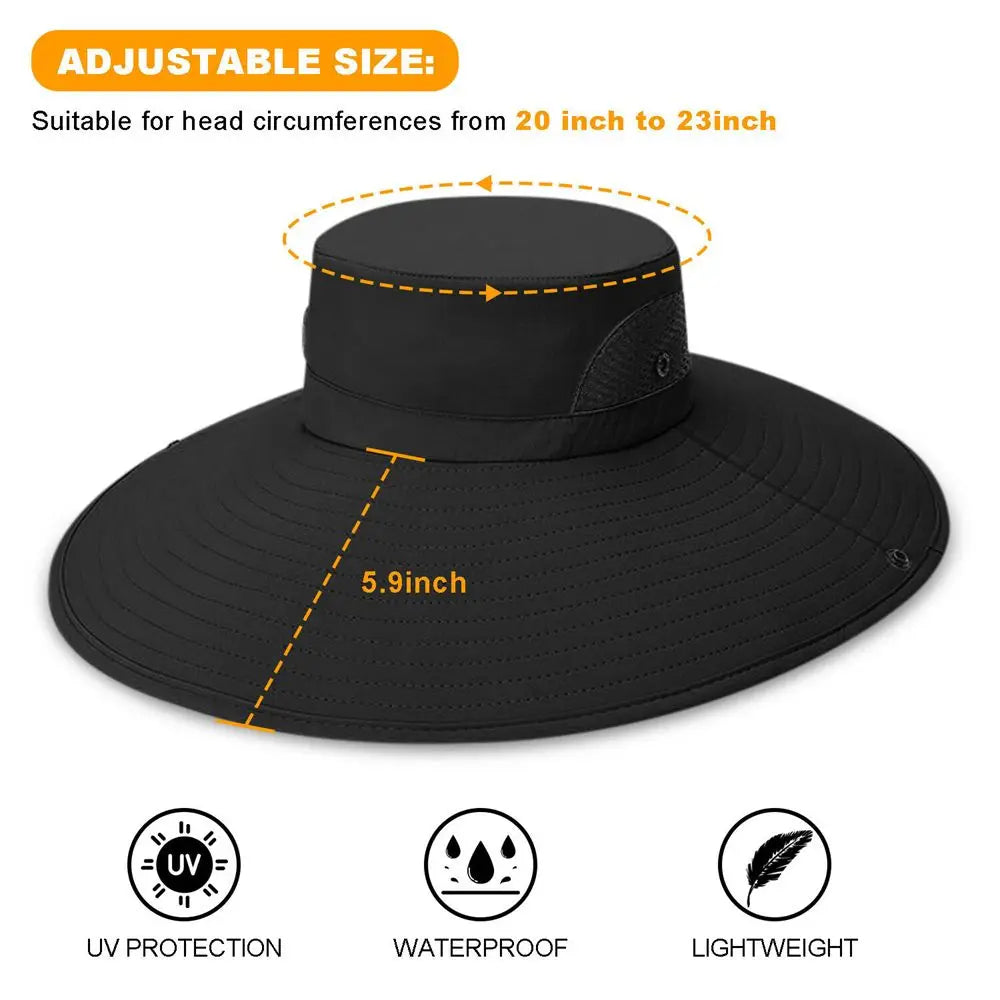 Wide Visor Brim  UV Sun Protection Breathable